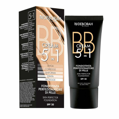 Base Cremosa per il Trucco BB Cream Deborah 5 in 1 Nº 5