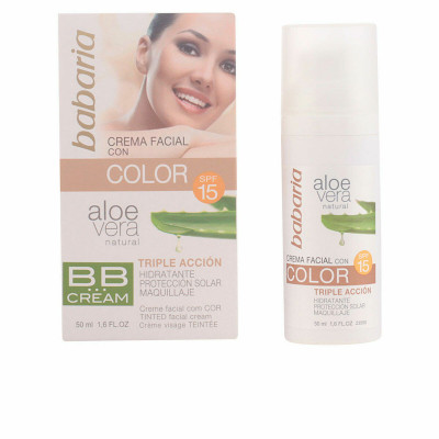 Crema Idratante con Colore Babaria 1004-26123 Aloe Vera Spf 15 (50 ml)