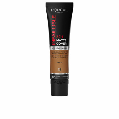 Base per Trucco Fluida LOreal Make Up Infalible 32H Matte Cover Nº 315 neutral undertone Spf 25