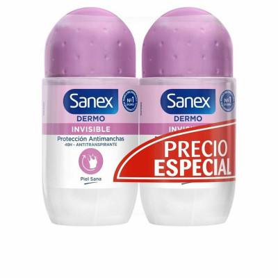 Deodorante Roll-on Sanex Invisible 2 x 50 ml