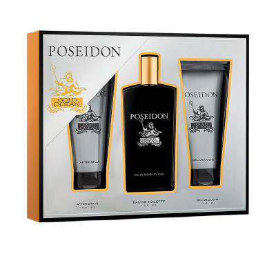 Cofanetto Profumo Uomo Poseidon EDT Gold Ocean 3 Pezzi