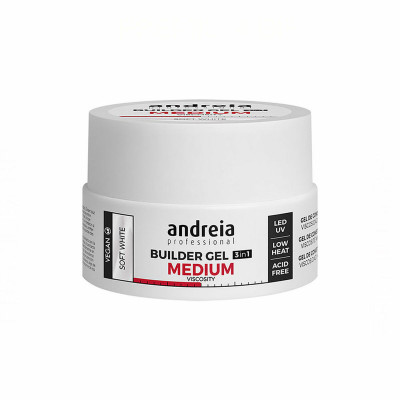 Gel per unghie Medium Viscosity Andreia Professional Builder Bianco (22 g)