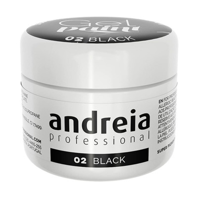 Gel per unghie Andreia Gel Paint 4 ml Nero Nº 02