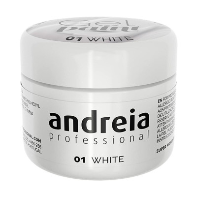 Gel per unghie Andreia Gel Paint 4 ml Bianco Nº 01