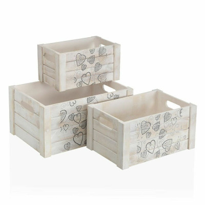 Set di Scatole Decorative Versa Cozy Legno 28 x 15 x 40 cm (3 pcs)