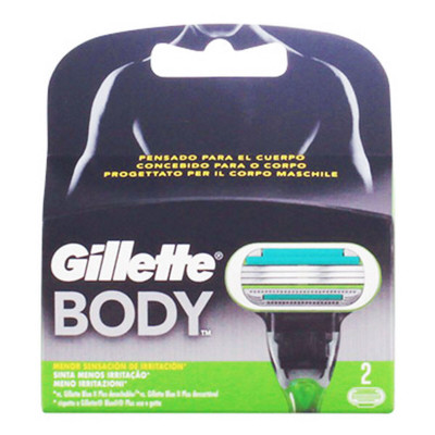 Ricambio di Lamette per Rasatura Body Gillette Body (2 uds) (2 Unità)