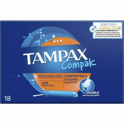 Assorbente Interno Super Plus Tampax Tampax Compak Applicatore 18 Unità