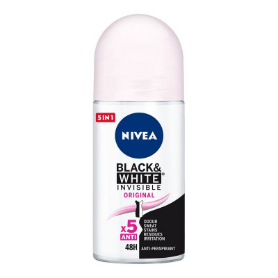 Deodorante Roll-on Black  White Invisible Original Nivea (50 ml)