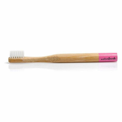 Spazzolino da Denti Per Bambini Naturbrush Biodegradabile Bambù Rosa