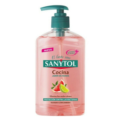 Sapone Liquido Mani con Dosatore Antibacterias Kitchen Sanytol (250 ml)
