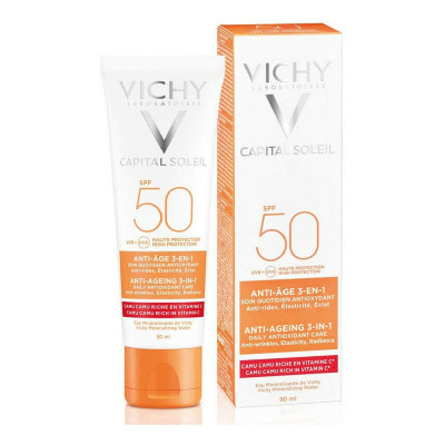 Crema Antietà Capital Soleil Vichy Antiossidante 3 in 1 Spf 50 (50 ml)