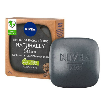 Detergente Viso Naturally Clean Nivea Solido Esfoliante Carbone attivo (75 g)
