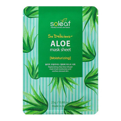 Maschera Viso Idratante So Delicious Soleaf Aloe Vera (25 g)