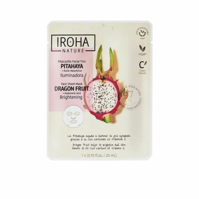 Maschera Illuminante Iroha Nature Acido Ialuronico Frutto del Drago (20 ml)