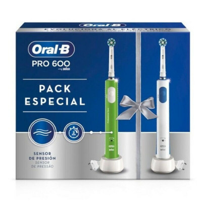 Spazzolino da Denti Elettrico Oral-B PRO600 3D Verde Bianco