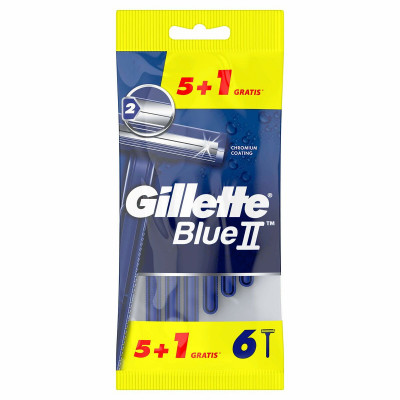 Rasoio Manuale per Barba Gillette Blue II 6 Unità