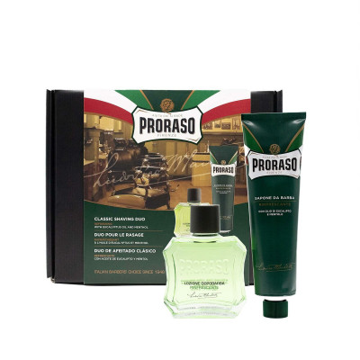 Set per la Rasatura Proraso Afeitado Clásico Rinfrescante Lote Rinfrescante 2 Pezzi