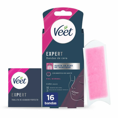 Strisce Depilatorie Viso Veet Expert (16 Unità)