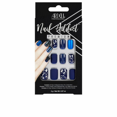 Unghie Finte Ardell Nail Addict Matte Blue (24 pcs)