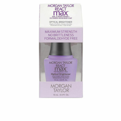 Indurente per Unghie Morgan Taylor React Max Optical Brightener 2 in 1 Strato base (15 ml)