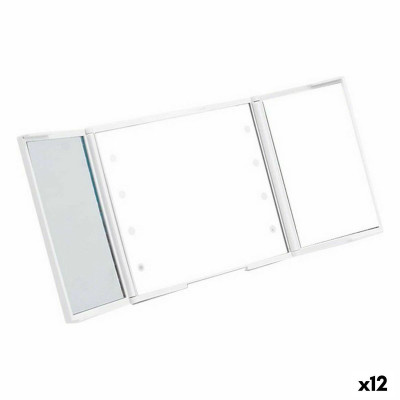 Specchio Tascabile Bianco Luce LED 1,5 x 9,5 x 11,5 cm (12 Unità)