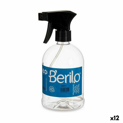 Bottiglia per nebulizzare Nero Trasparente Plastica 500 ml (12 Unità)