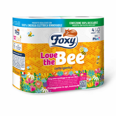 Carta Igienica Foxy Love the bee (4 Unità)