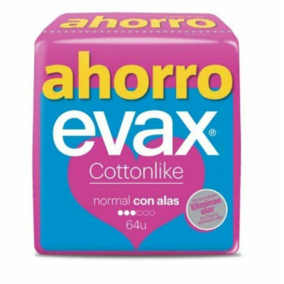 Assorbenti Normali con Ali Evax Cottonlike 64 Unità