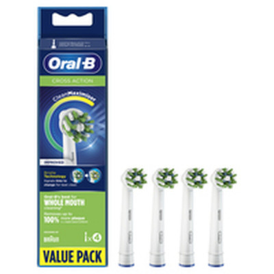 Ricambio per Spazzolino da Denti Elettrico Oral-B Cross Action Bianco 4 Unità