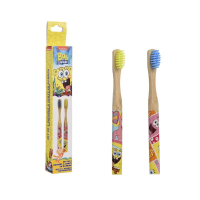 Spazzolino da Denti Per Bambini Take Care   SpongeBob 2 Pezzi