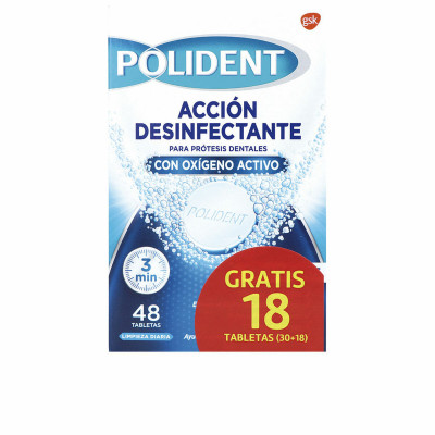 Pasticche Detergenti per Dentiere Polident   48 Unità